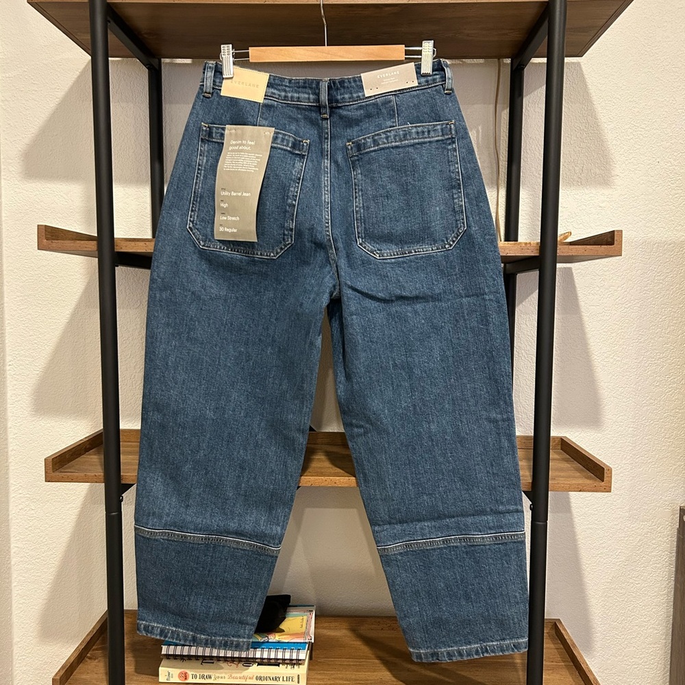 the utility barrel jean new blue